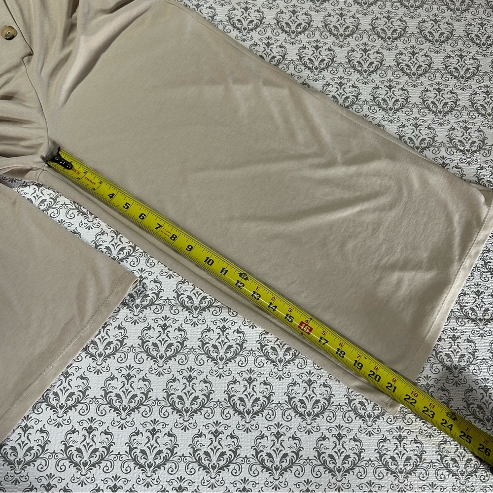 Bershka Beige Button Down Jumpsuit with‎ Tie Waist, Medium - Picture 7 of 16